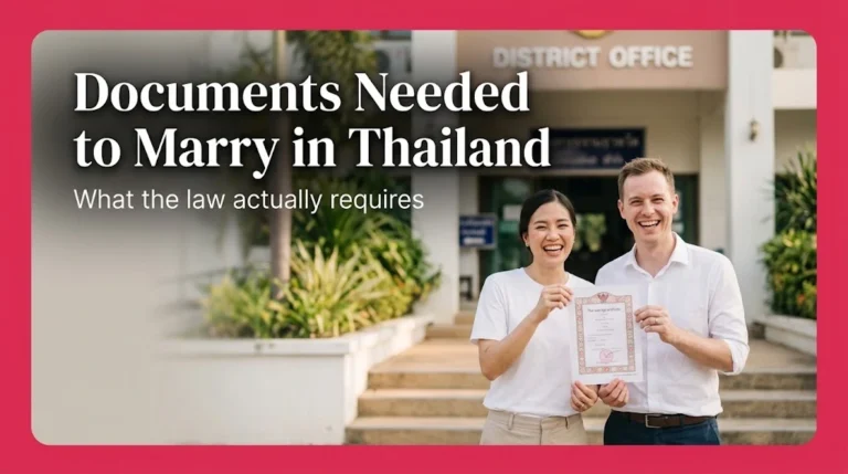 Documents Needed to Marry in Thailand